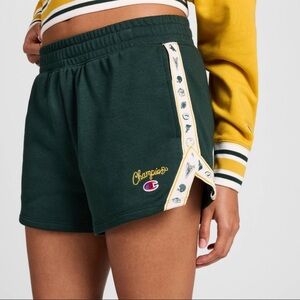 NWT Champion Women's Dark Green Athletic Shorts mid rise French terry size L & M
